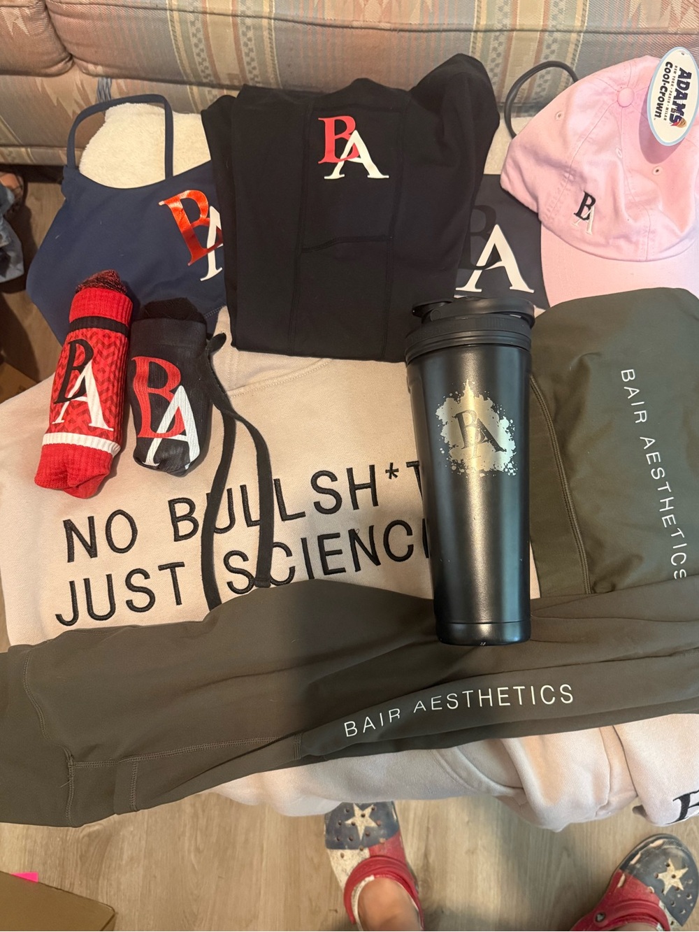 BAIR Aesthetics Hoodie & Accessories Bundle - Black, Olive, Pink, Red, Cream